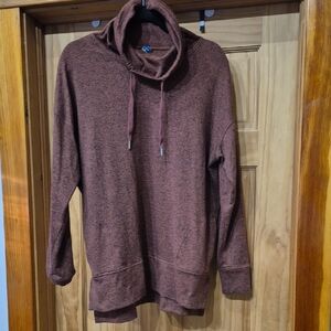 Source Unknown Men's Brown Turtleneck Drawstring Sweater